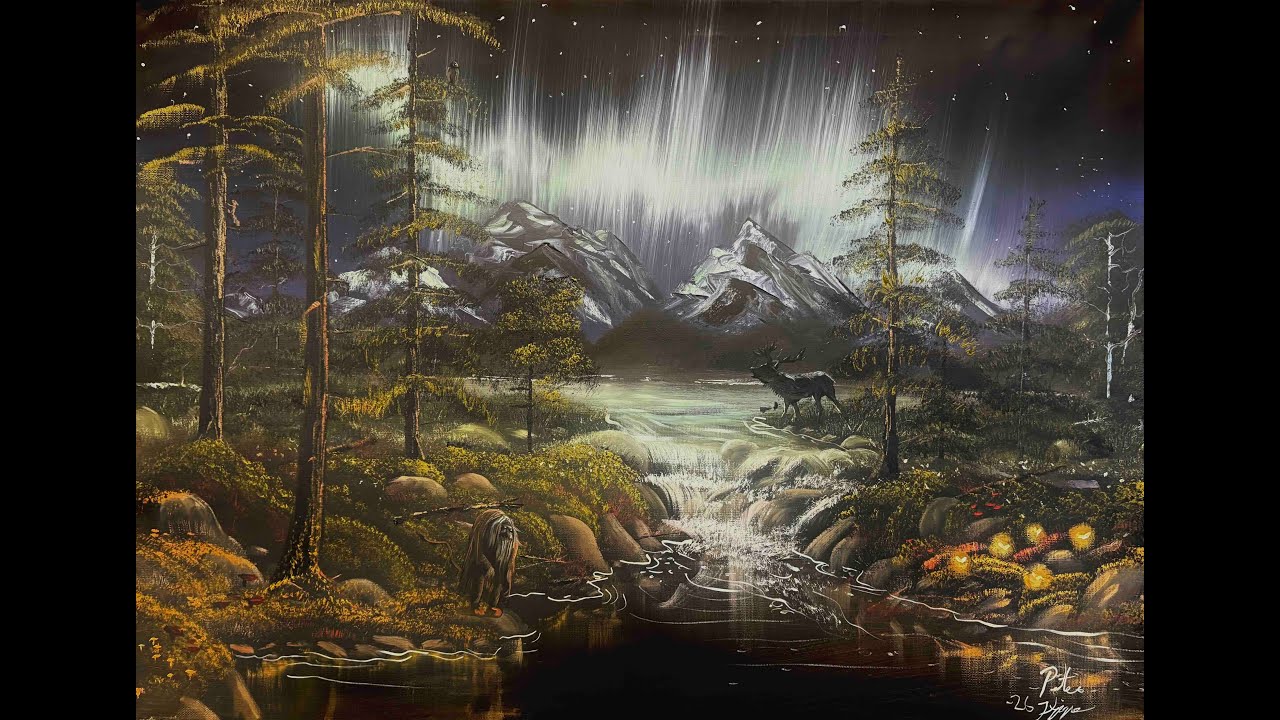 Oilpainting a Swedish inspired fantasy landscape, Timelapse.