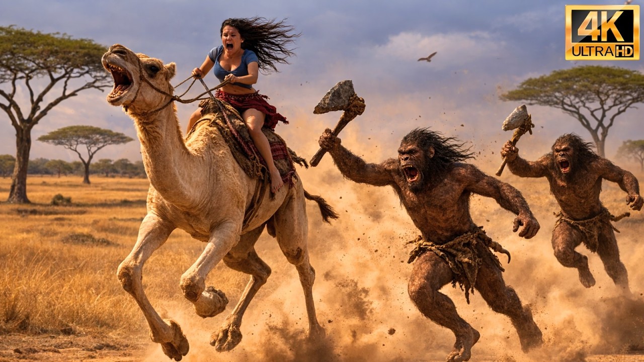 1 Million Years Ago: Brave Girl Saves Camel from Prehistoric Hunters | Epic Survival Story