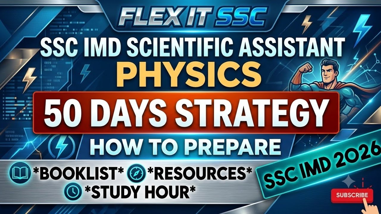 How to prepare ssc imd scientific ASISTANT physics 2026! 50 DAYS strategy! #ssc #sscimd 