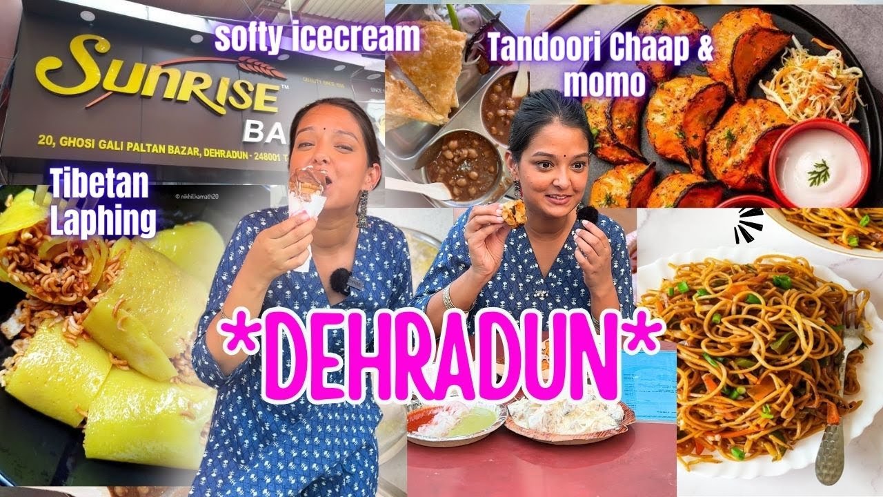 Exploring *FAMOUS* Dehradun Street Food😍momo, Laphing, Bakery