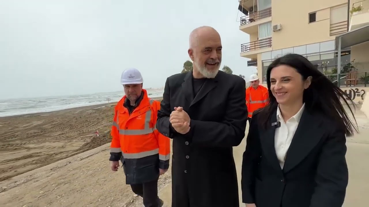 Edi Rama në Durrës - Në Lungomaren e re të plazhit të vjetër, një nga shëtitoret më të bukura