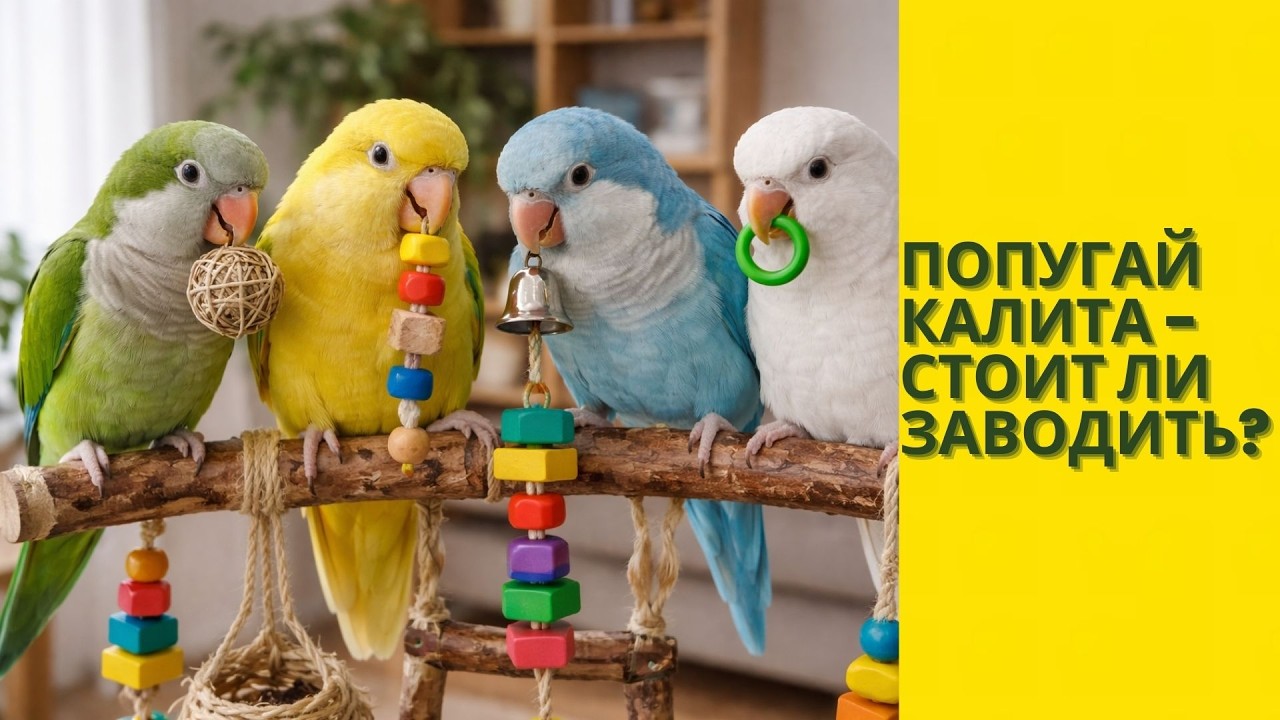 Попугай Калита Монах (квакер) плюсы и минусы его содержания