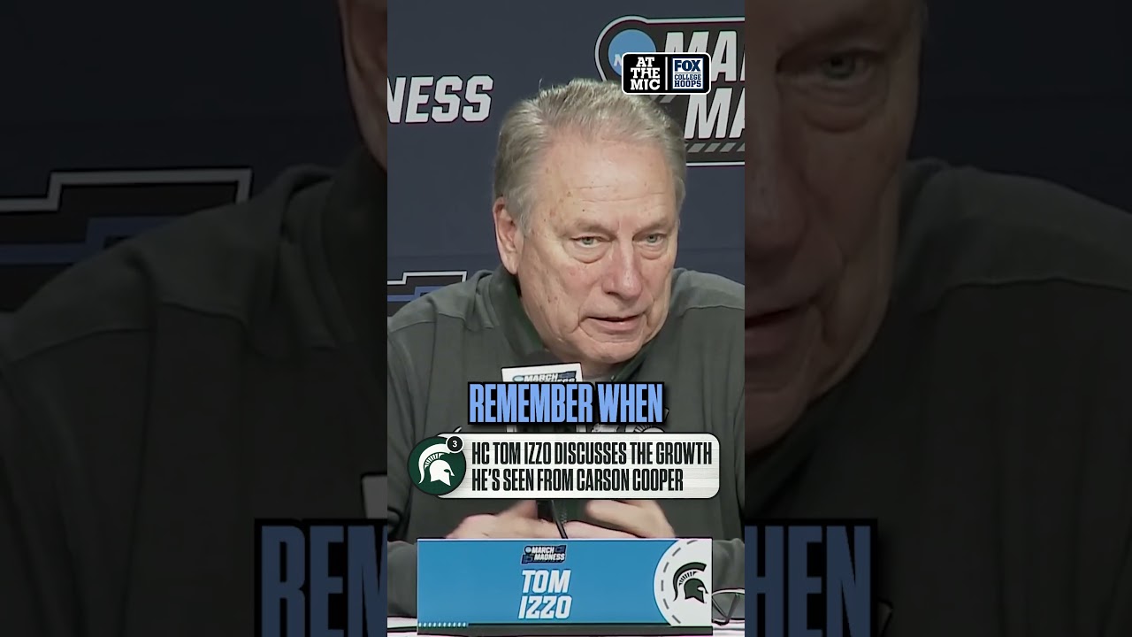 Tom Izzo discusses the growth he’s seen from Carson Cooper 📈 #MSU #CollegeBasketball