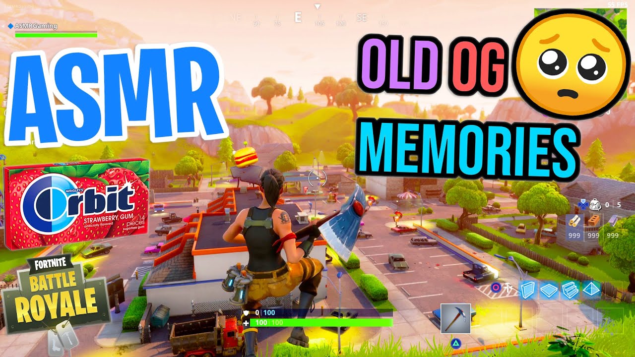 ASMR Gaming 🥺 Old Fortnite Map OG Memories Relaxing Gum Chewing 🎮🎧 Controller Sounds Whispering 💤