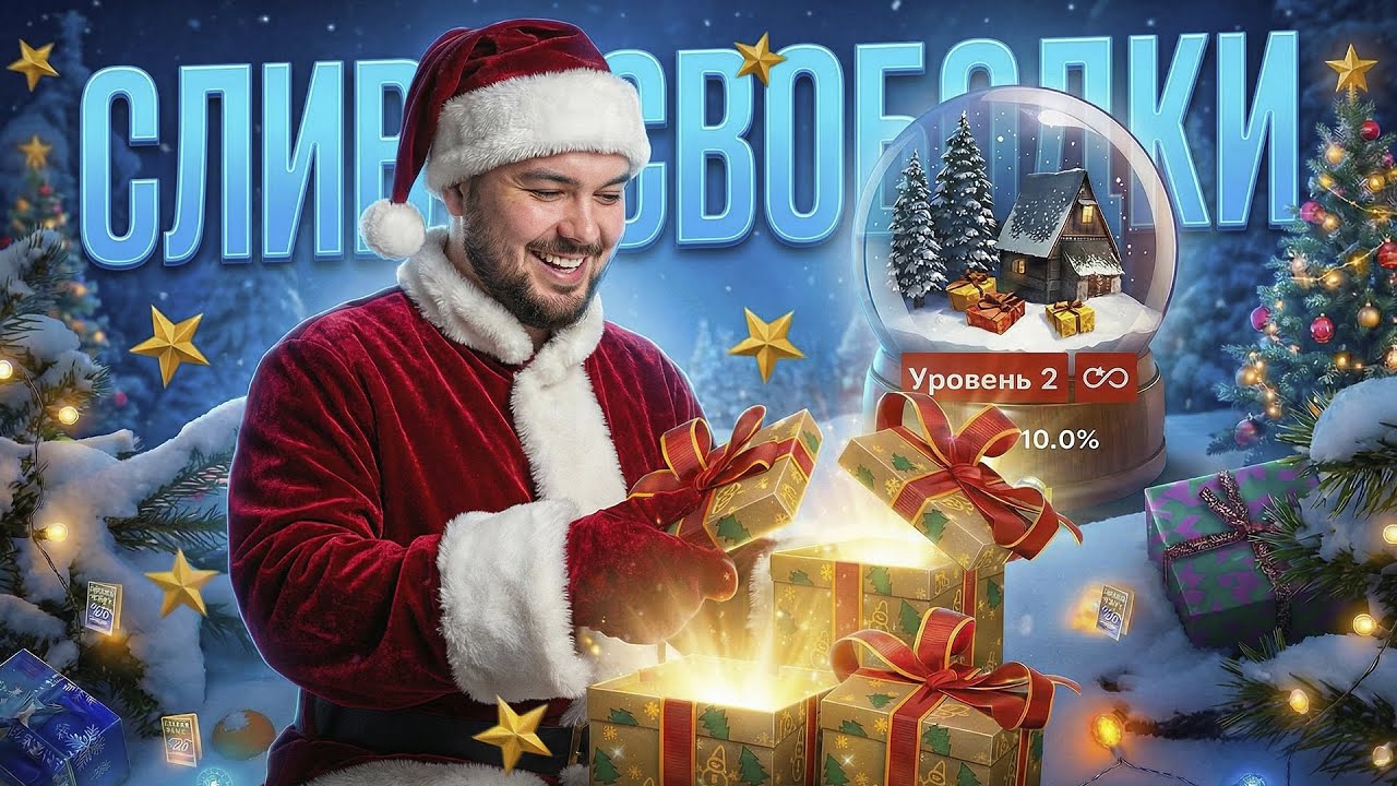 СЛИЛ 15 МИЛЛИОНОВ СВОБОДКИ В НОВОГОДНИЕ КОРОБКИ И ПРИГОРЕЛ Tanks Blitz