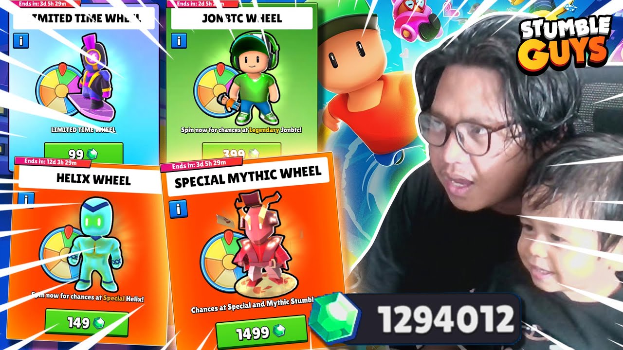 GACHA SEMUA YANG ADA DI SHOP BERSAMA ELZIO! BORONG SKIN !! - Stumble Guys
