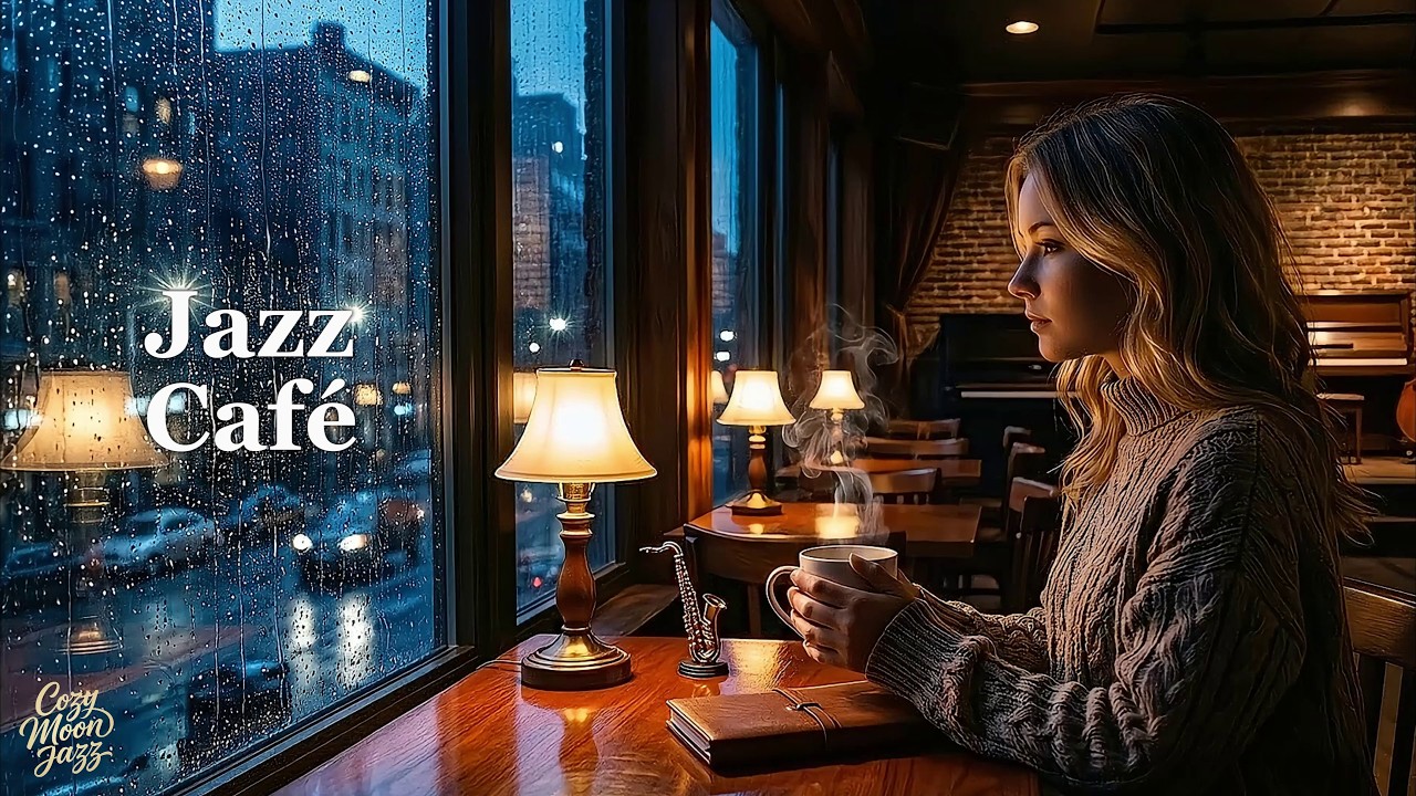 Jazz Café ☕ Rainy Night Soft Jazz Ballads with Female Vocals | Cozy Late Night Jazz Playlist (1Hour)