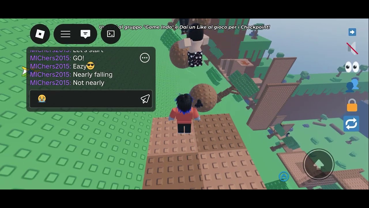TRYNG TO COMPLETE THE PARKOUR OF GLIDE TOWER ON ROBLOX