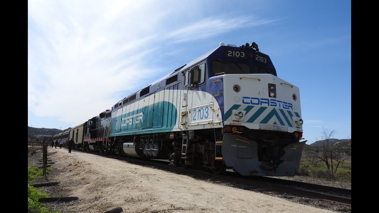 Coaster 2103 Debut at Campo - Pacific Southwest Rwy Museum - Feb 18, 2023