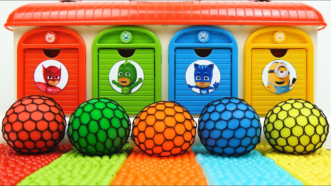 Satisfying Garage ASMR | Oddly Cutting Rainbow Slime Balls Relax Sounds