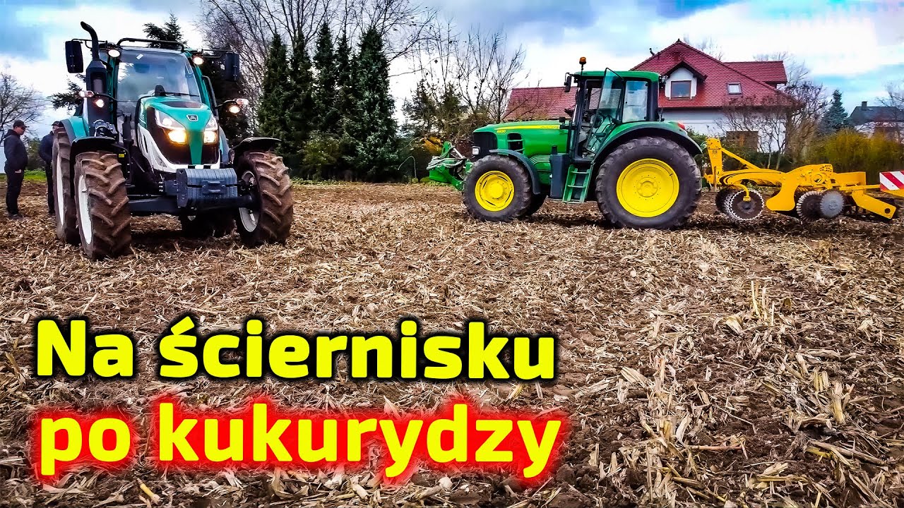To się dzieje na polu po kukurydzy 👉 Ciągnik John Deere 6930, Arbos 5130, Arbos 3075 [Korbanek]