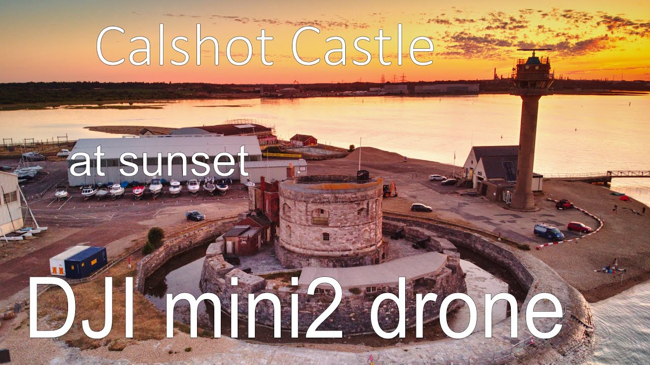Calshot Castle at sunset | Fortifications of England by drone
