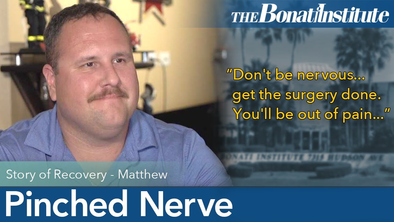 Matthew describes his pain and recovery with a pinched nerve | Pinched Nerve Surgery Story