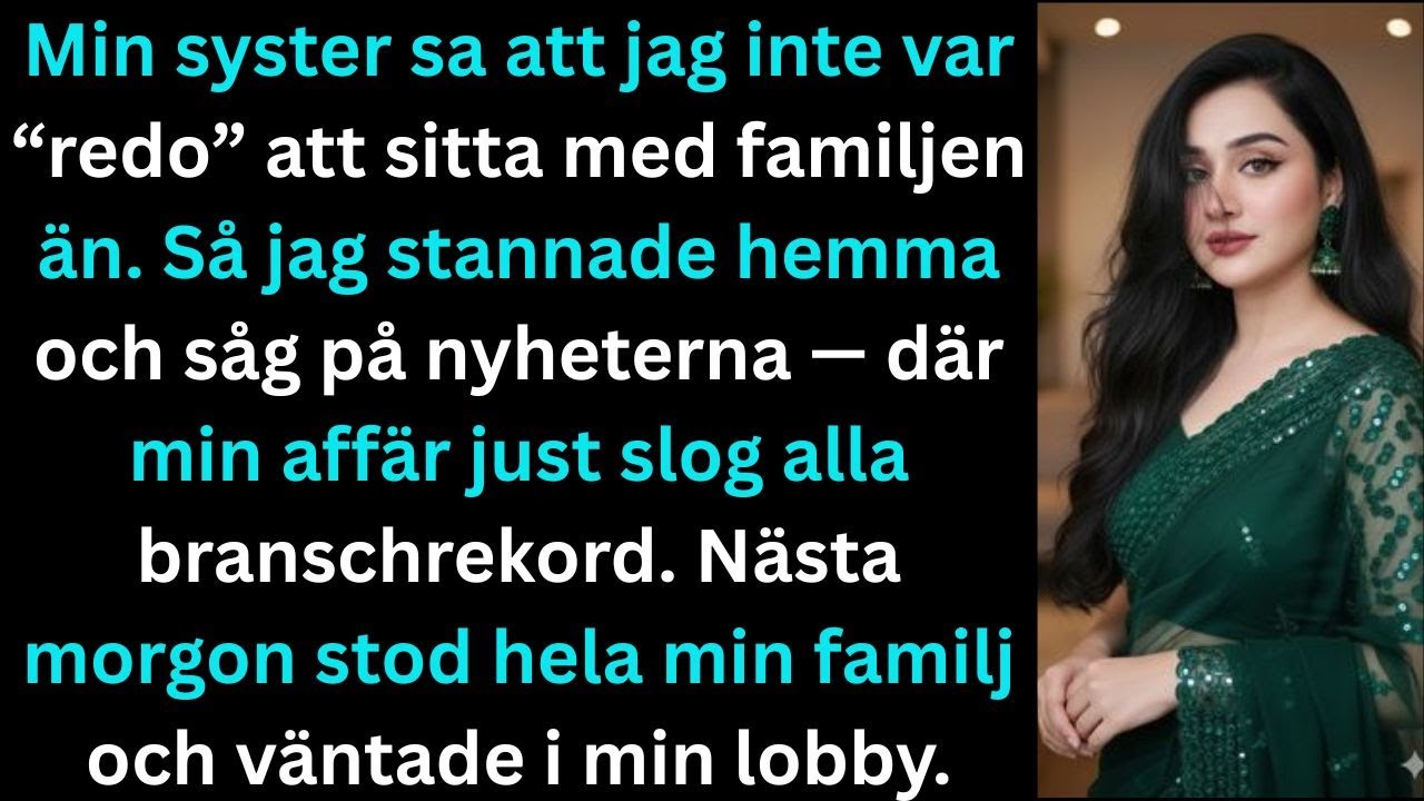 Min syster sa att jag inte var “redo” att sitta med familjen än. Så jag stannade hemma och…