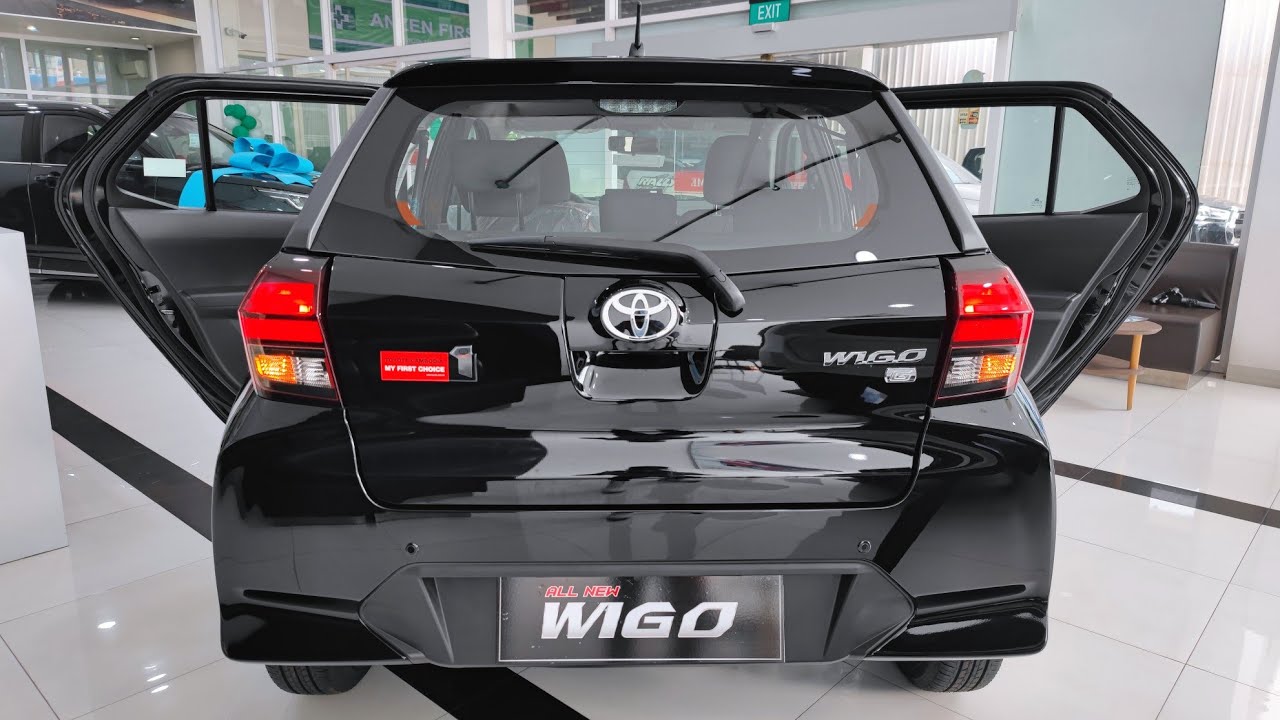 2024 Toyota Wigo 1.0L Hatchback Black Color - Exterior and Interior Details