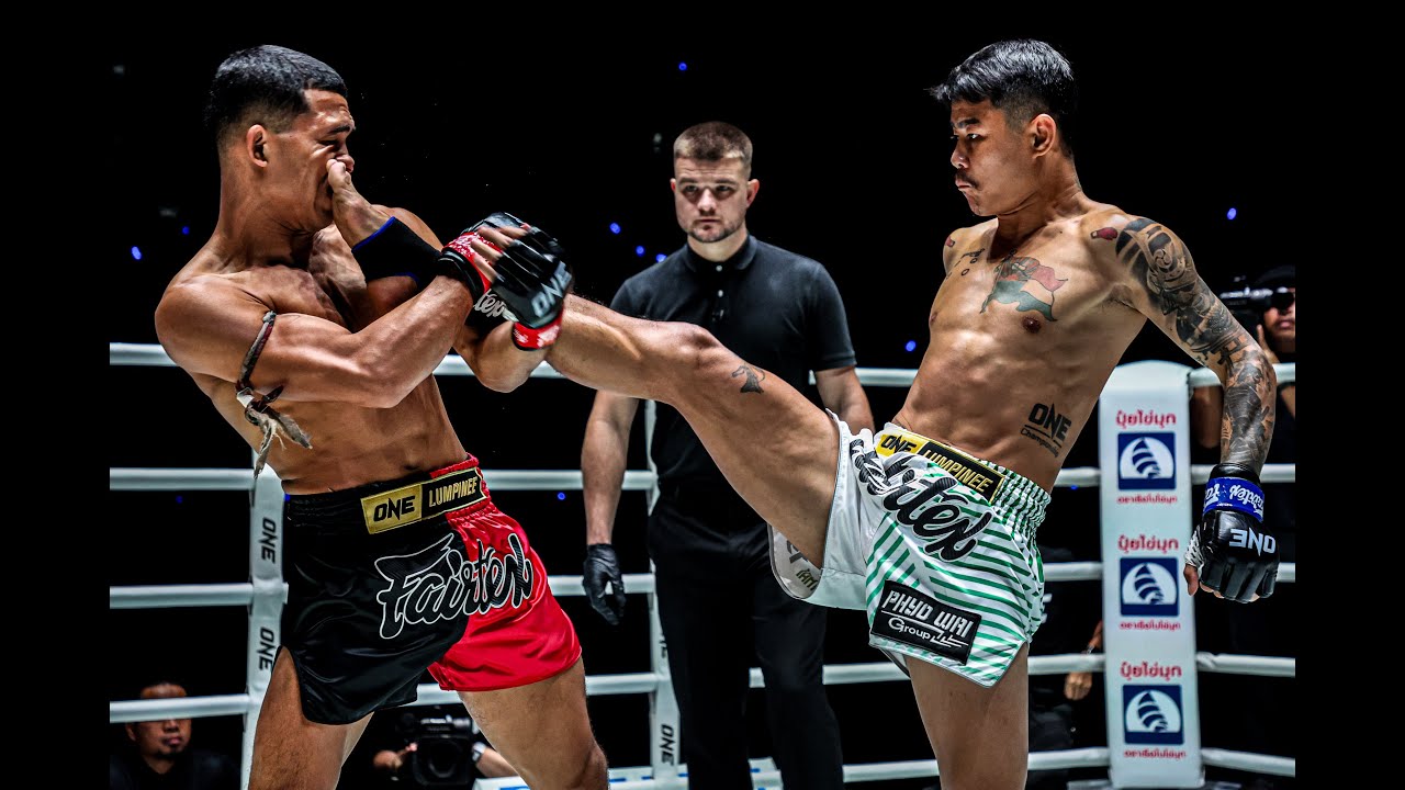 ตุย ลิน ทัต Thway Lin Htet ชนะน็อก กริชเพชร พีเค.แสนชัย Kritpet PK Saenchai ยกแรก ONE ลุมพินี 112