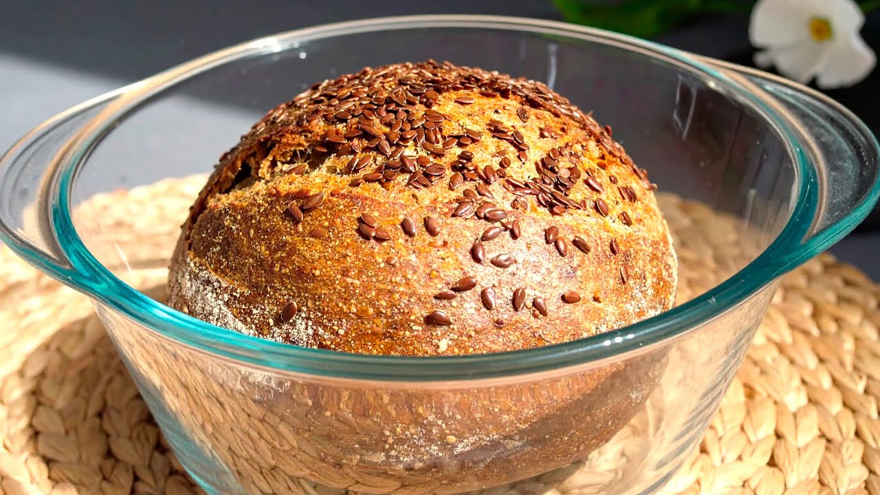 Gesundes Haferflockenbrot in 5 Minuten! KEIN Mehl und KEINE Hefe!
