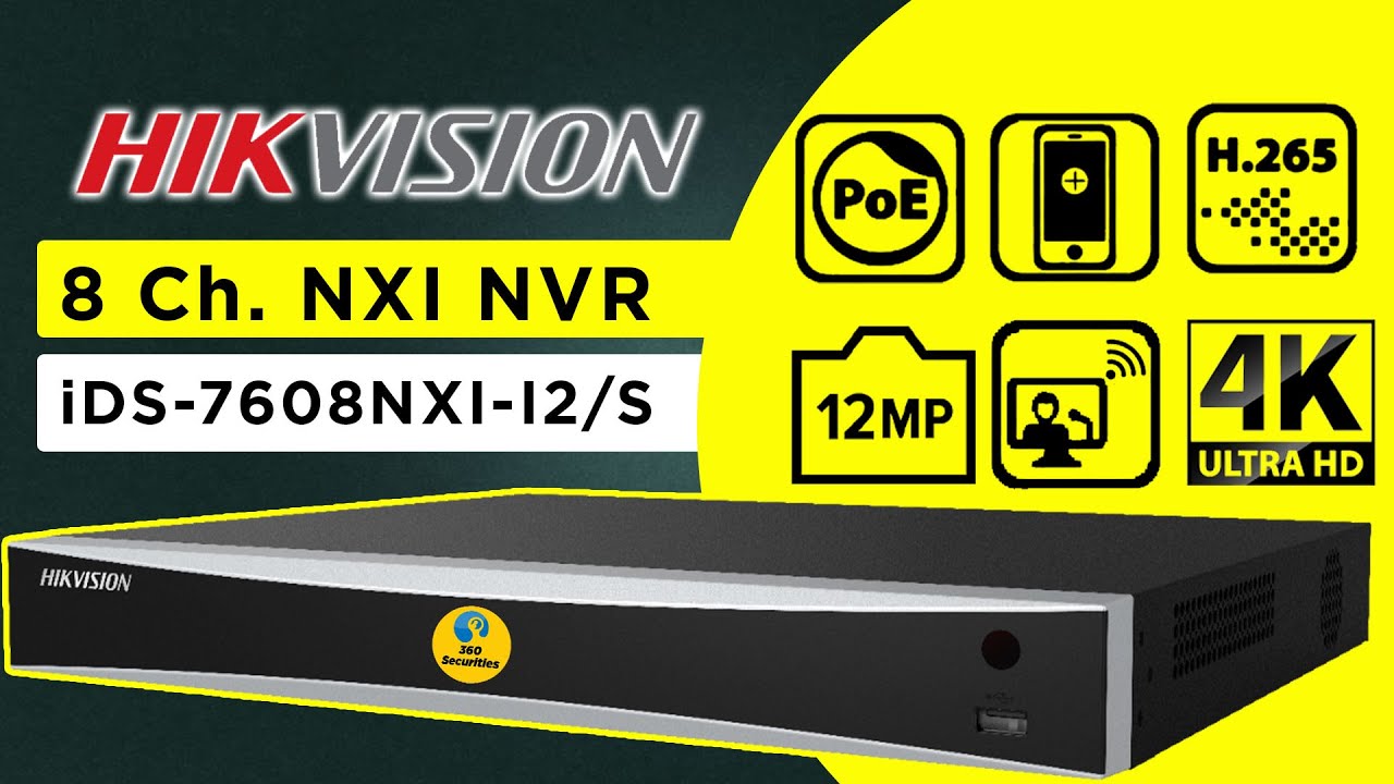 DS-7608NXI-I2/S : 8 Channel Acu-sense NVR - Hikvision 🔥🔥 LATEST TECHNOLOGY