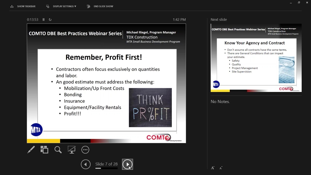 HUB Sub-Committee Webinar 