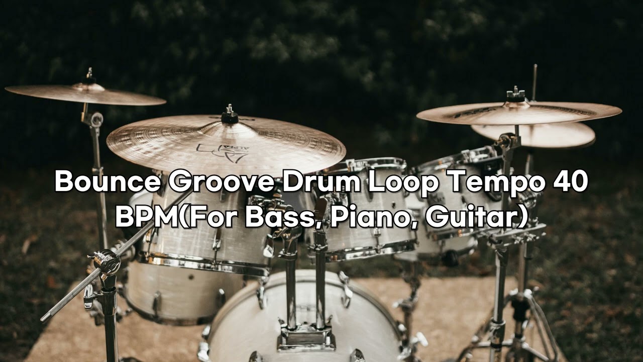 [드럼 리듬] ☆ Bounce Groove Drum Loop Tempo 40 BPM (For Guitar, Bass, Piano) ☆