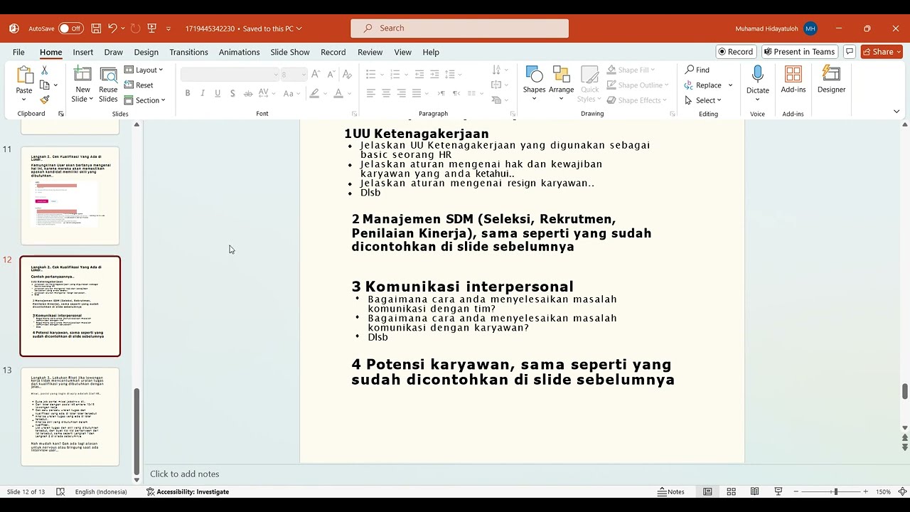 PERSIAPAN INTERVIEW USER