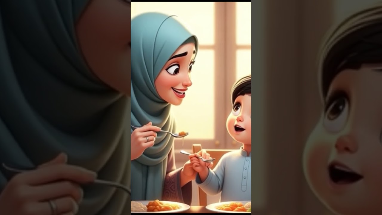 Islamic Manners of Eating | Kids Story in Roman Urdu