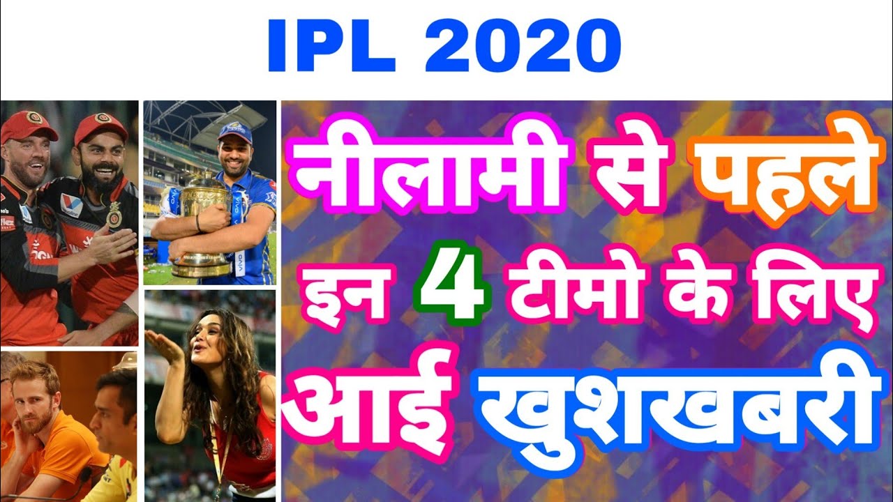 IPL 2020 - List Of 4 Teams with Good News Before IPL Auction | MY Cricket Production