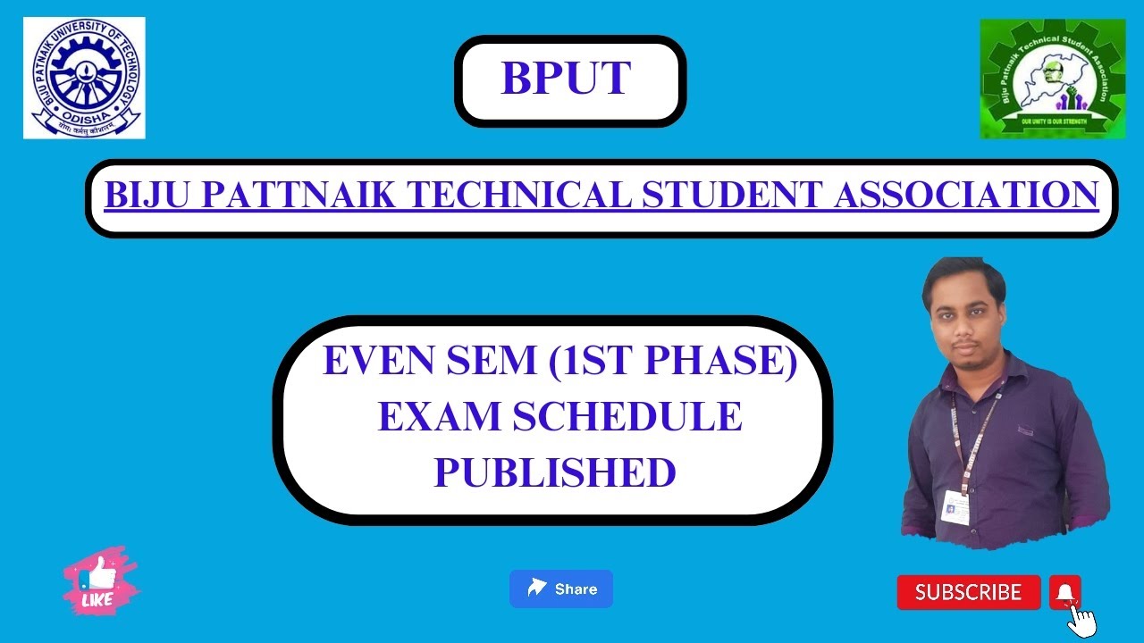 EVEN SEM (8TH AND 10TH) SEM EXAM NOTICE PUBLISHED #bput #btech #bpharma