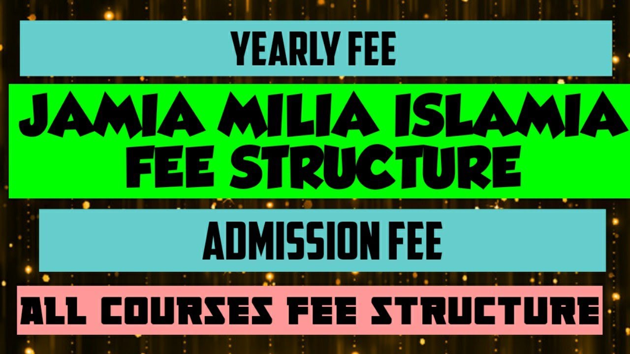 JMI fee structure of all subjects // Jamia Mila islamia fee structure for subject// jmi fee