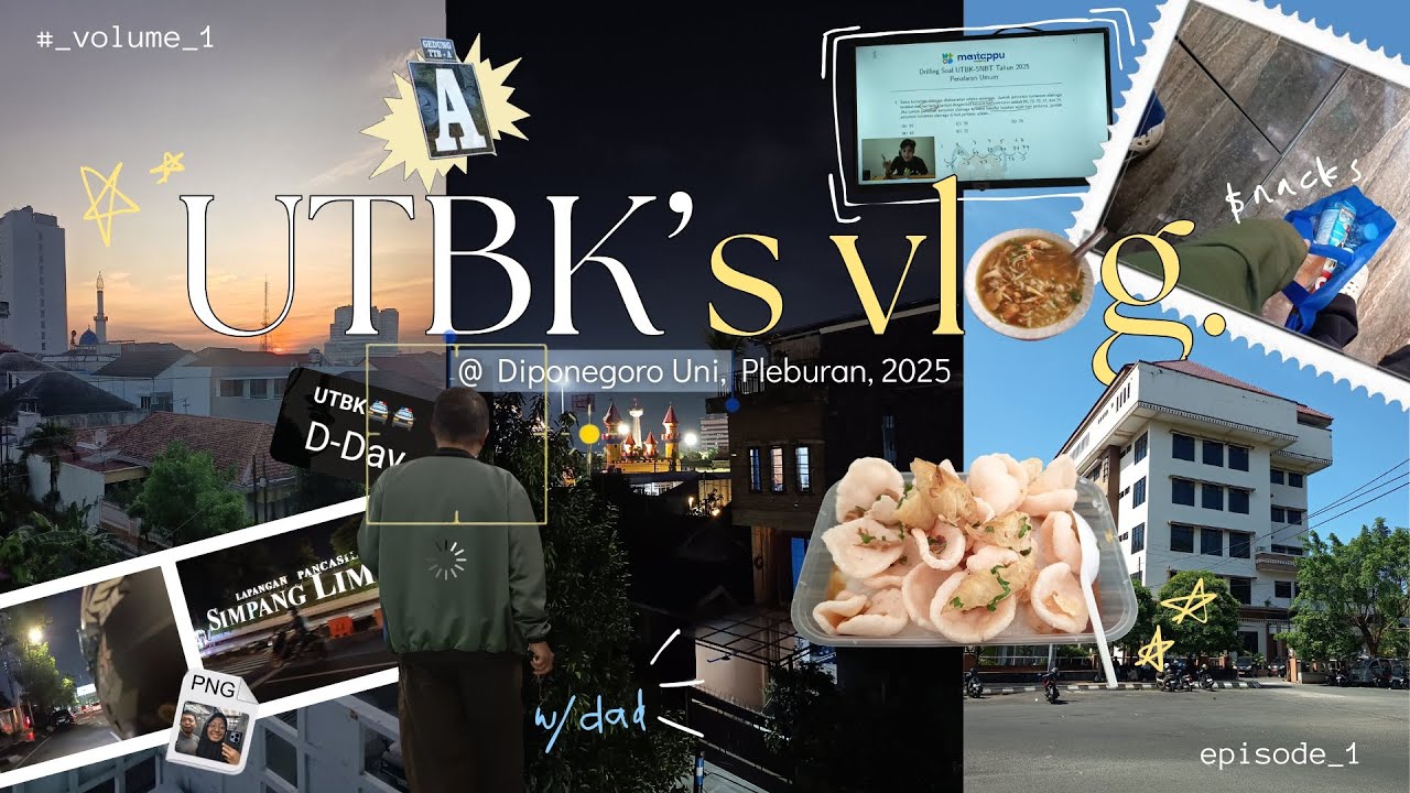 ֶָ.𖦹⋆ UTBK’s vlog @ Diponegoro Uni: going to Semarang, street food, it is what it is | vol. 0 ep. 1