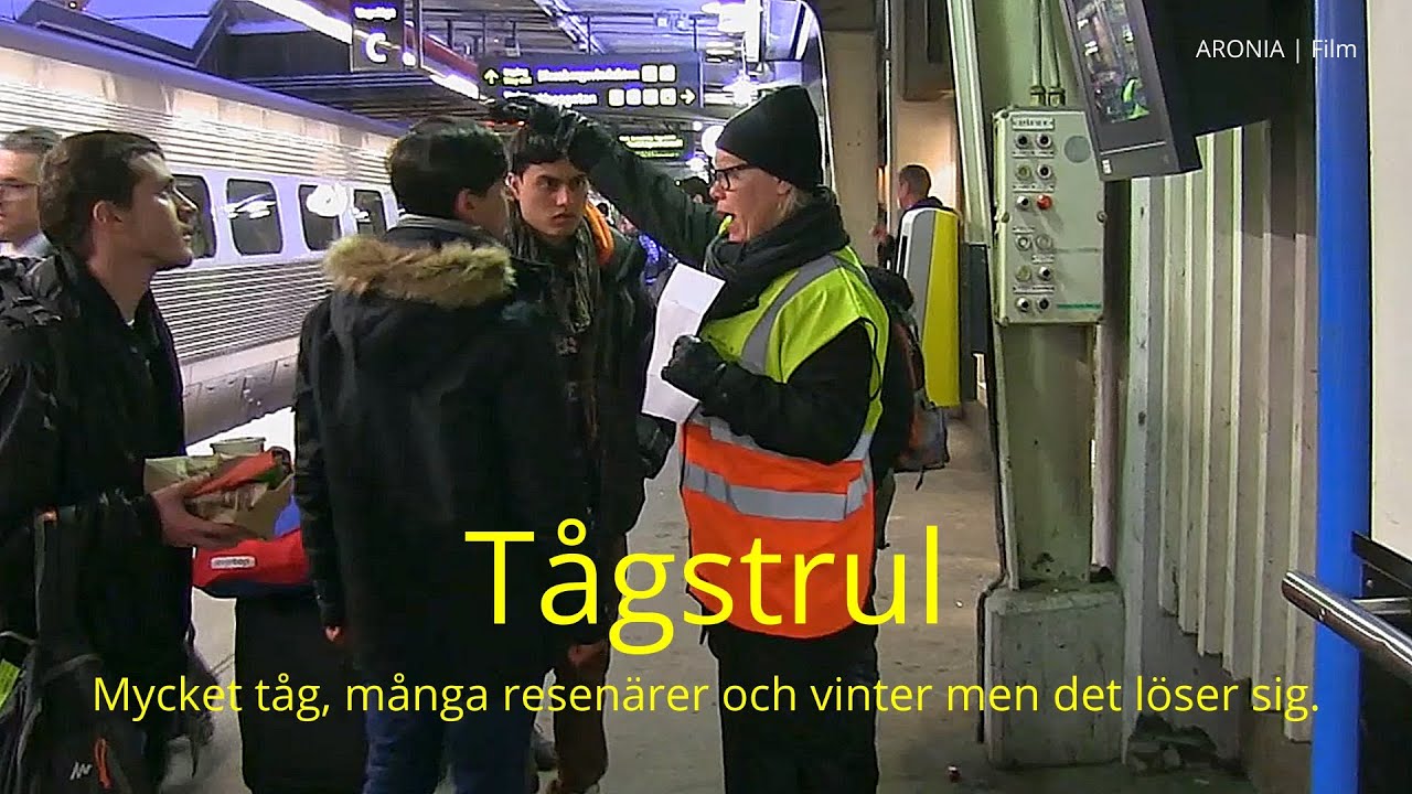 2017-01-05 STOCKHOLM C - Tågstrul med mycket tåg, många resenärer och vinter
