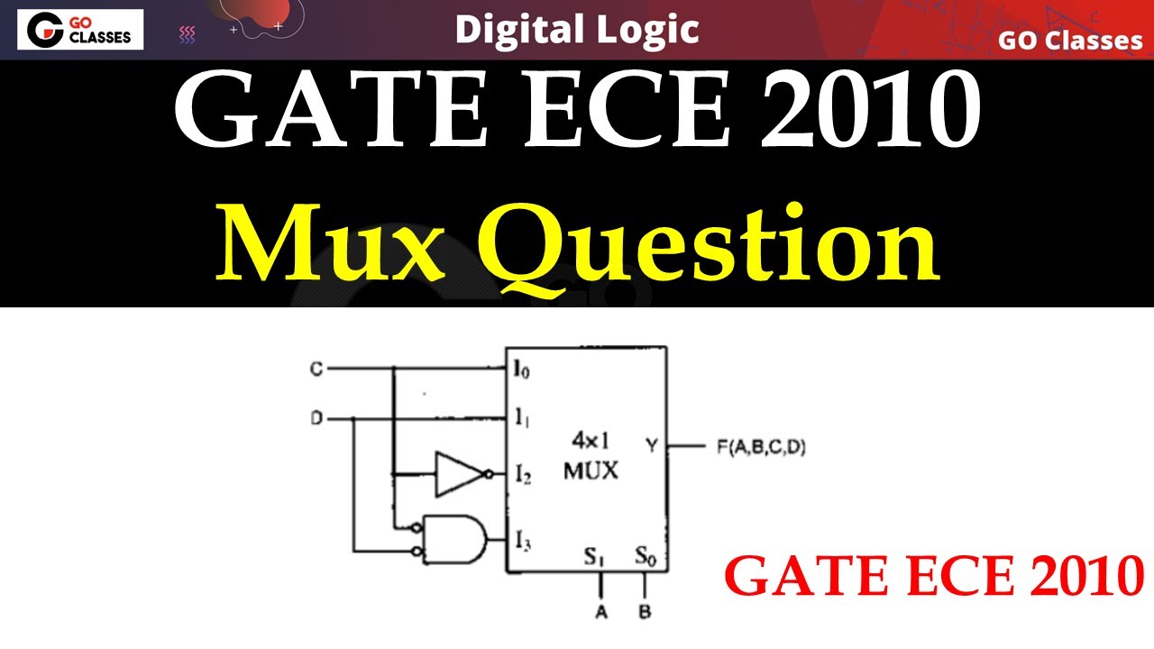 GATE ECE 2010 Question 39 - Multiplexer Question | Mux | GATE EC | Digital Logic
