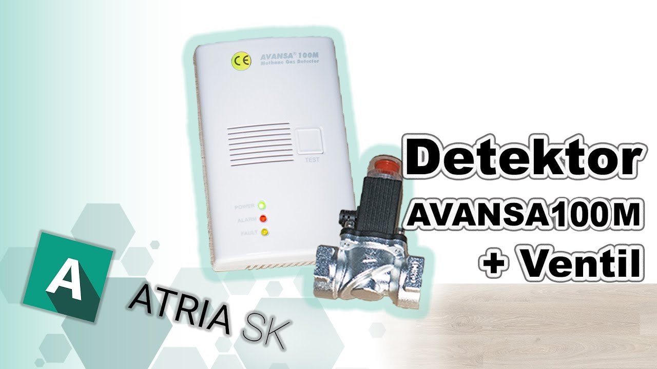 Detektor plynu AVANSA 100M + solenoidový ventil | ATRIA SK