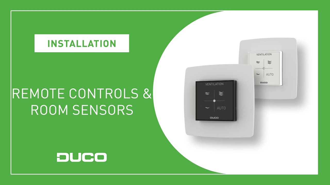 Installation - Remote controls & room sensors