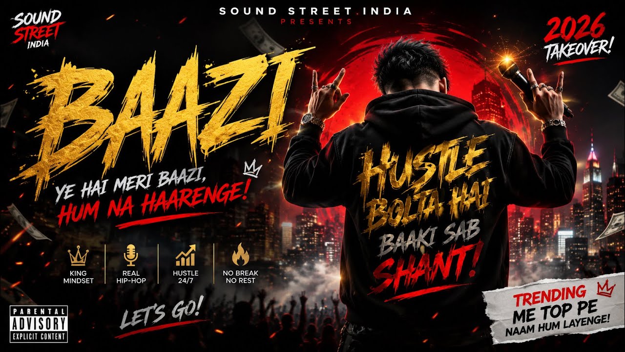 BAAZI (Official Music Audio) | Heavy Hindi Trap Anthem 2026 @Sound_Street_India 