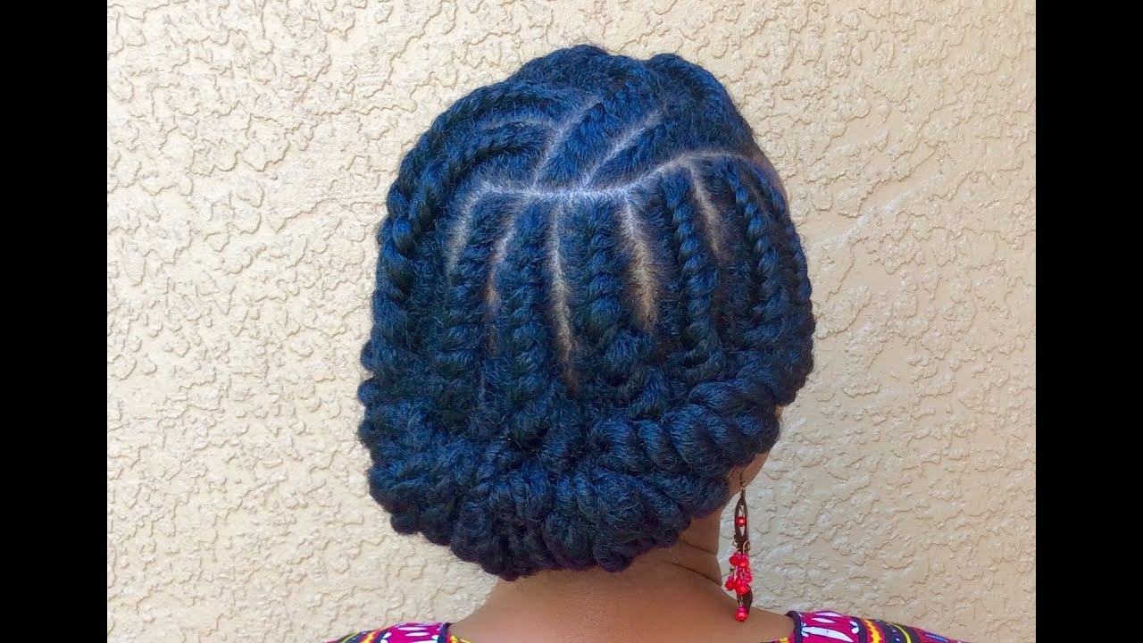 Natural Hair| Protectivestyle/Flatwist Updo