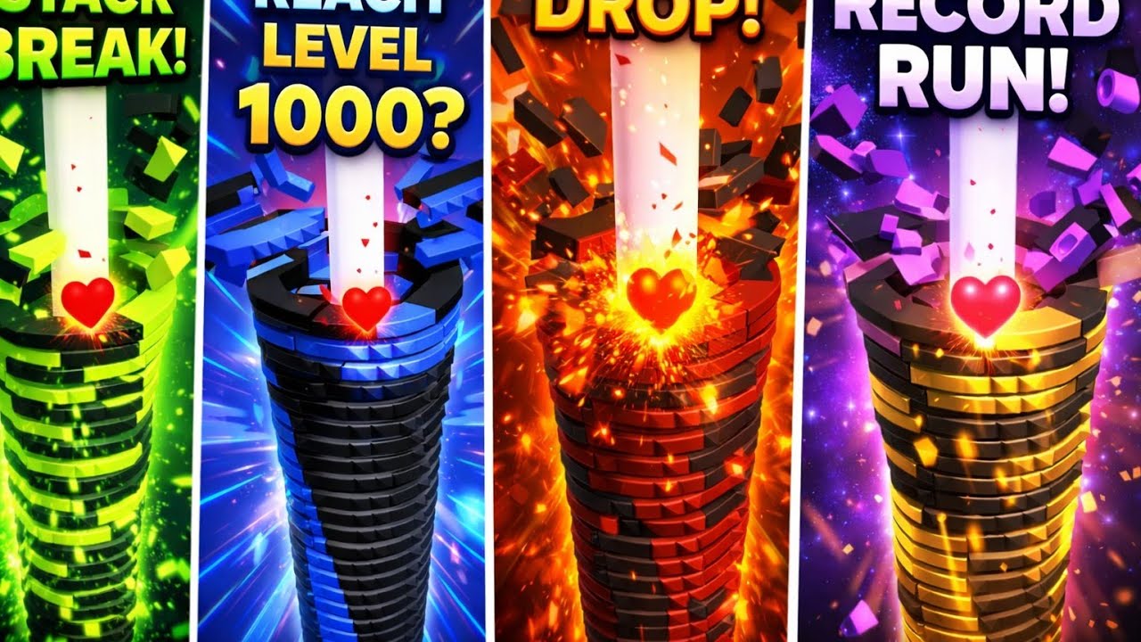 Stack Ball But One Mistake = Game Over 😨
