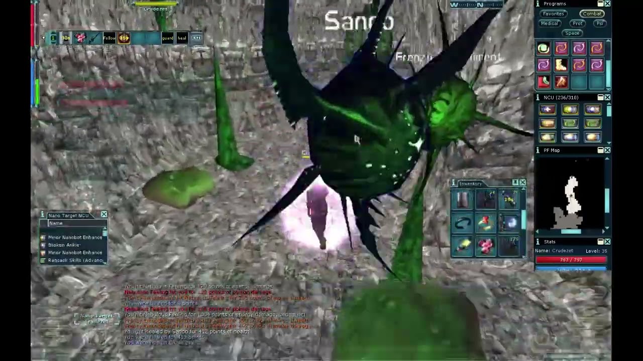 Anarchy Online 35 Ironman Agent self buffed