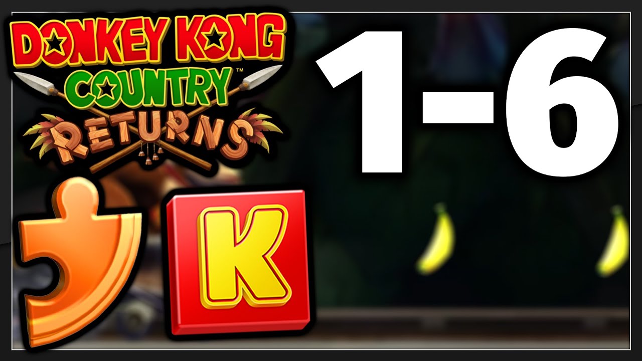 Donkey Kong Country Returns 1-6 KONG-LETTERS AND PUZZLE PIECES