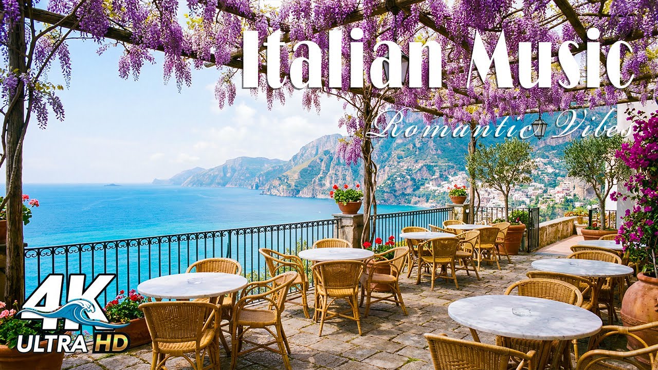 🎶 Italian Music & Mediterranean Dreams 🌊 Relaxing Music with Ocean Sounds & Dreamy Seaside Views 🏝️🎶