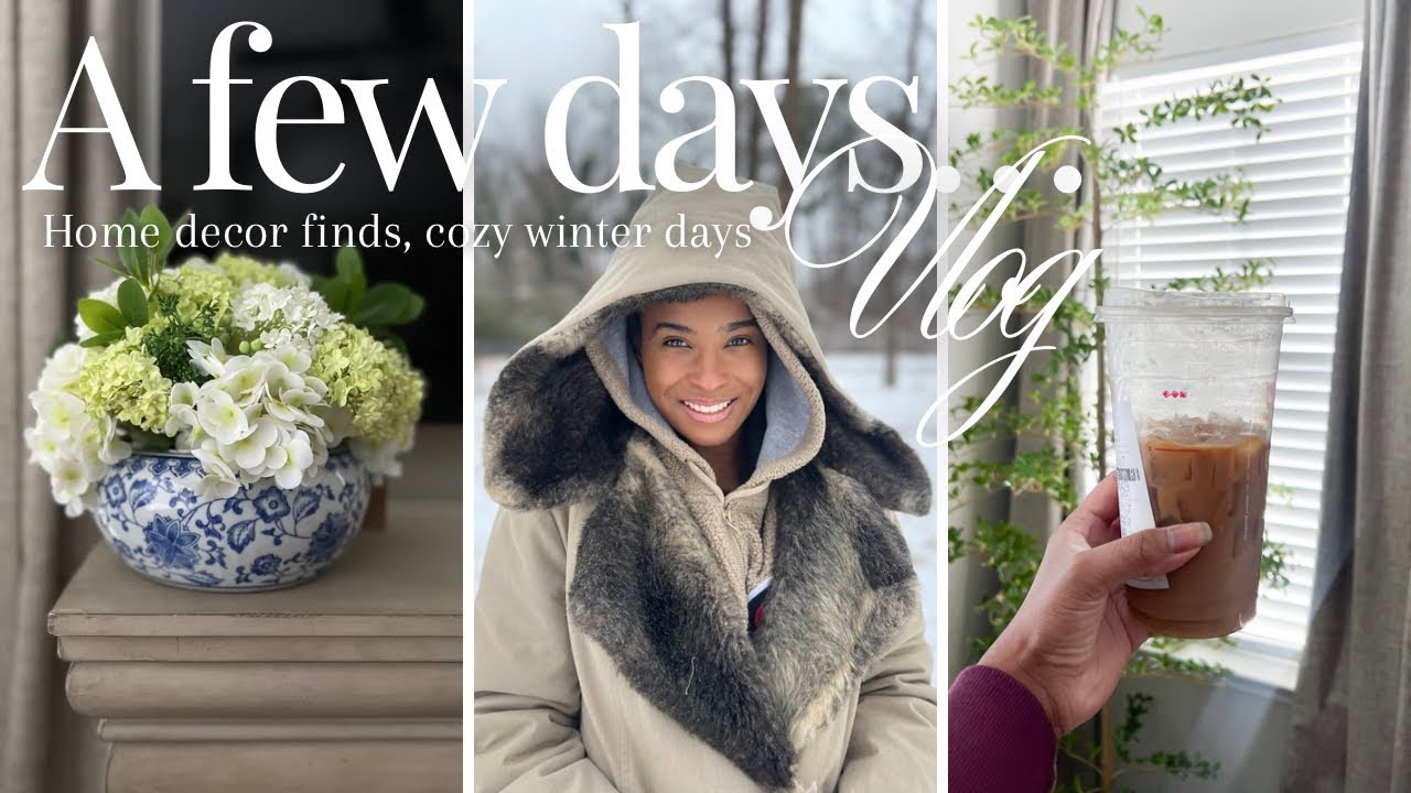 VLOG | Snow days, home decor shopping, winter skincare routine, feeling sick, bought a journal...