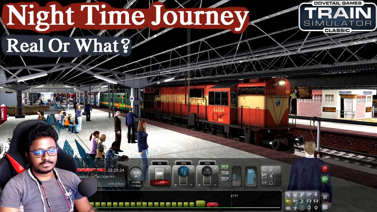 Night Time Train Journey WDM3D Indian Train Game in Telugu | Train Simulator Classic