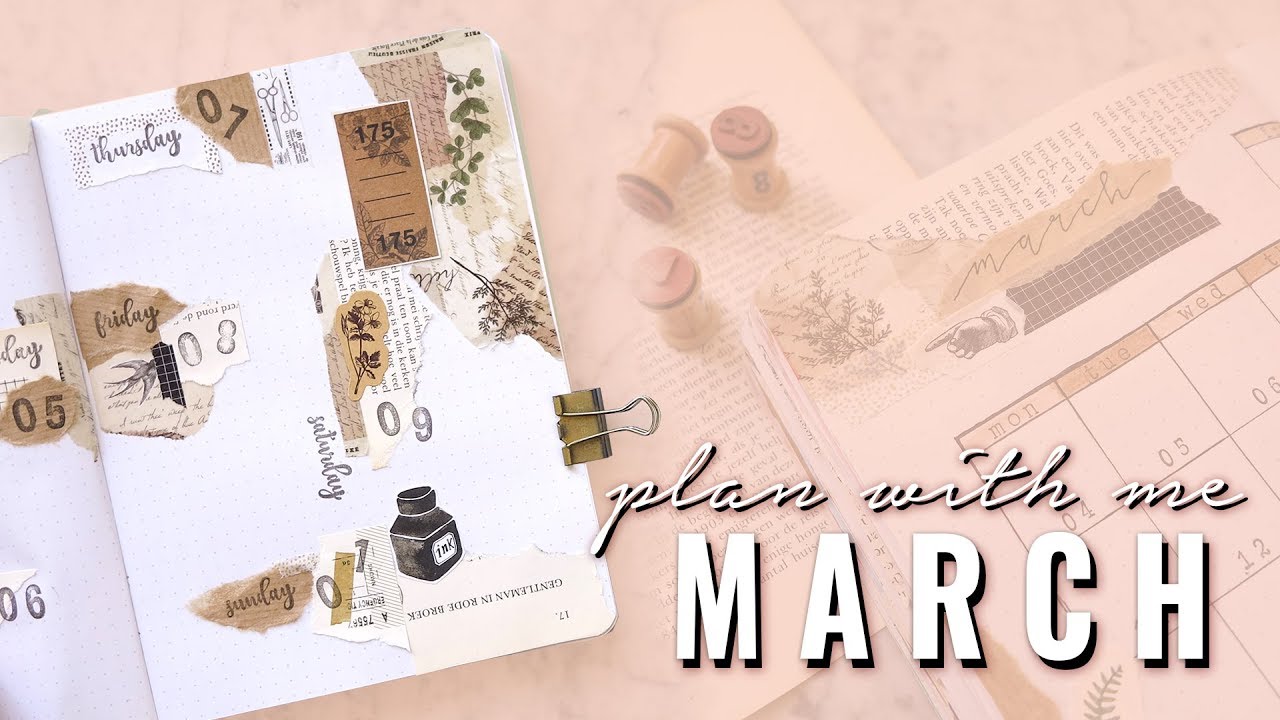Vintage ★ Bullet Journal March 2019 || TristArtist