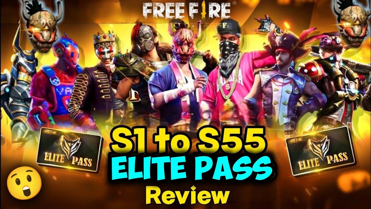 All Elite Pass Bundle Review In Free Fire | Season 1 To Season 55 Elite Pass Bundle Review Free Fire