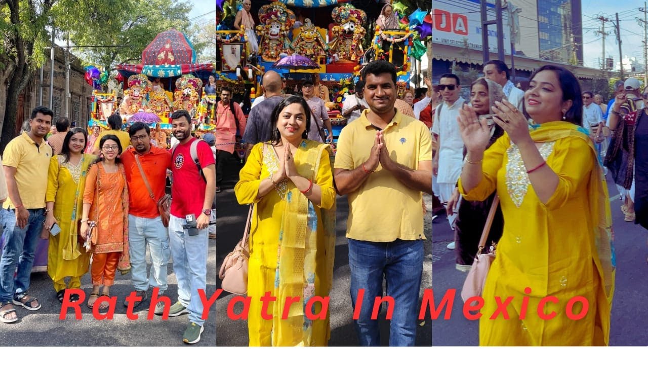 Rath Yatra in Guadalajara, Mexico🚩🚩 #mexico #rathyatra #jagannath #iskcon #iskcontemple #prabhupada