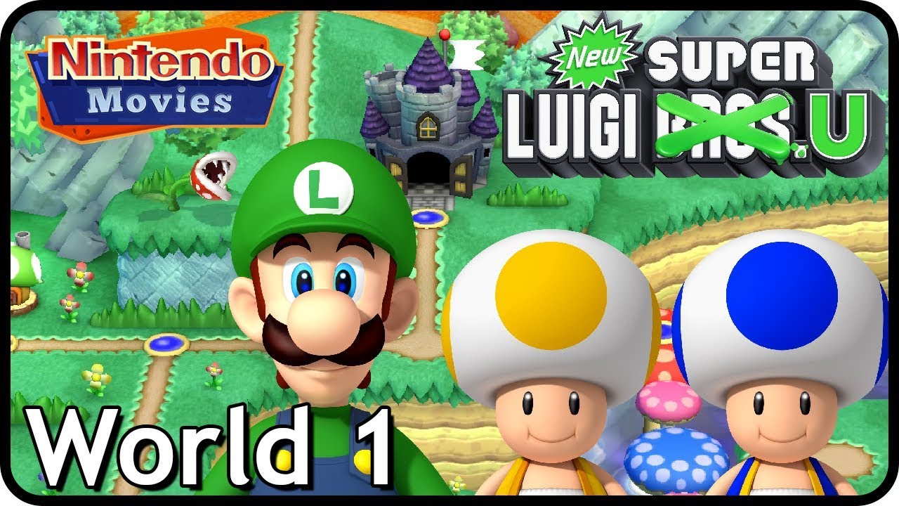 New Super Luigi U - World 1 - Acorn Plains (3 Players, 100% Walkthrough)