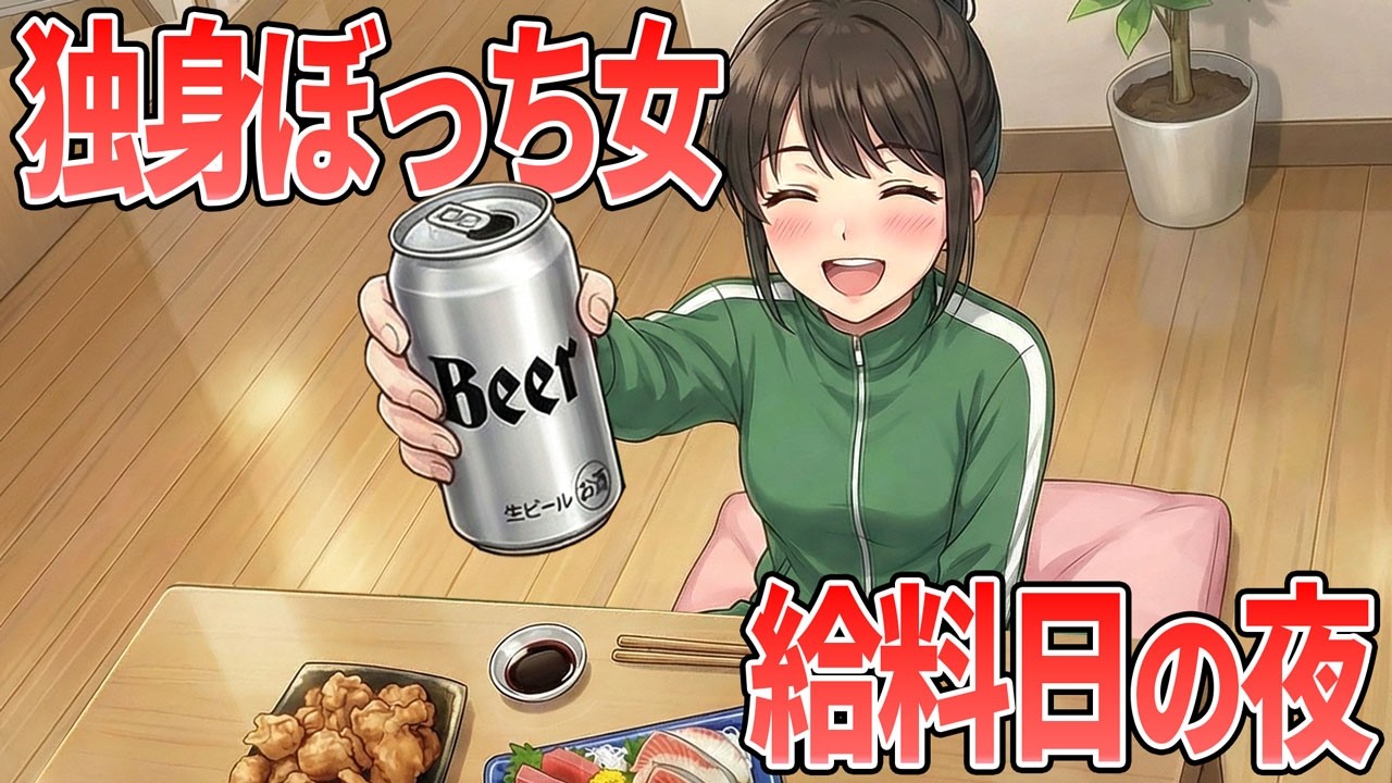 【漫画】30代独身女、給料日に解禁する神晩酌