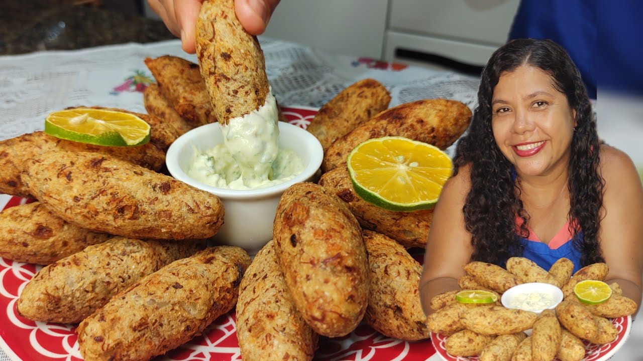 BOLINHO DE AIPIM COM CARNE SECA, sequinho, fácil e delicioso! | Vanuza Santos 