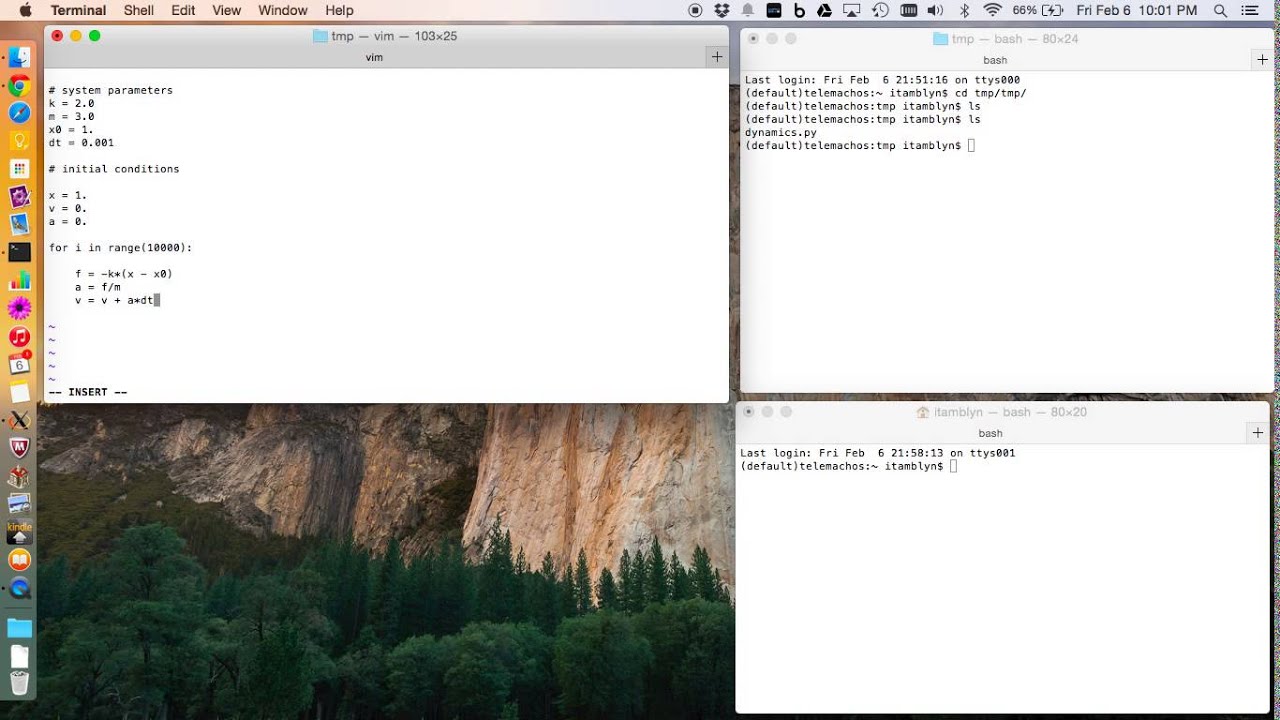 Molecular dynamics with python