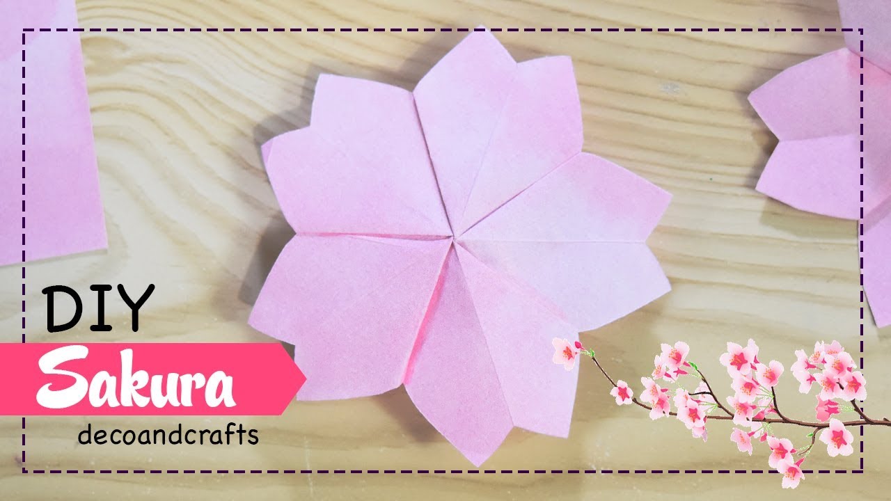 DIY Flores de papel cerezo / Sakura - DecoAndCrafts